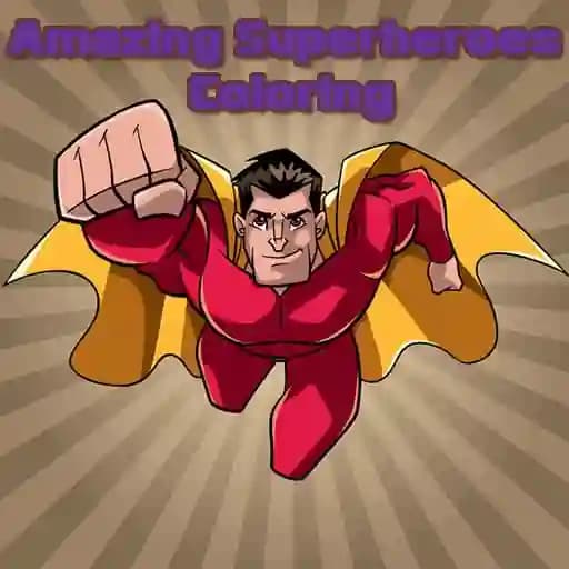 Amazing Superheroes Coloring cover