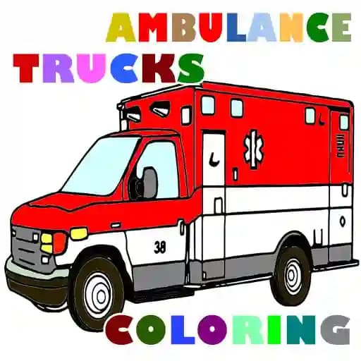 Ambulance Trucks Coloring Pages cover