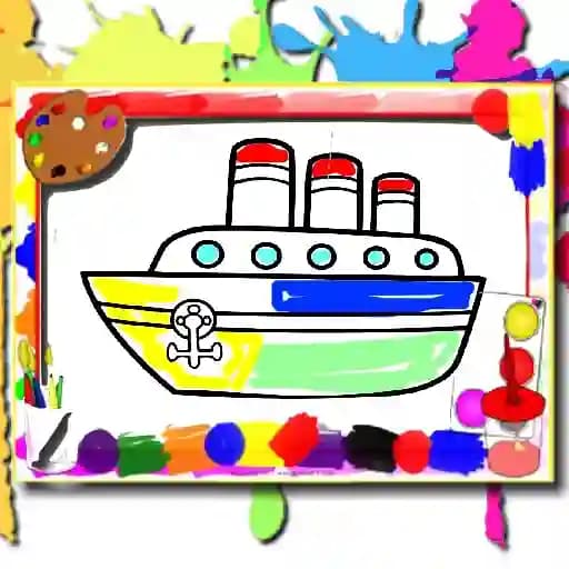 Boats Coloring Book cover