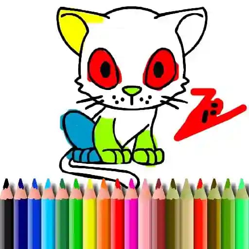 BTS Cat Coloring cover