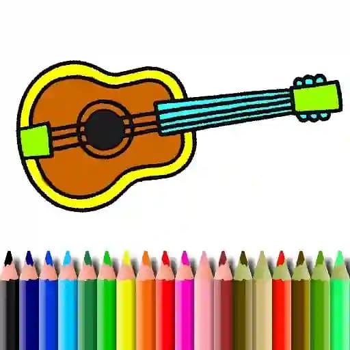 BTS Music Instrument Coloring Book cover