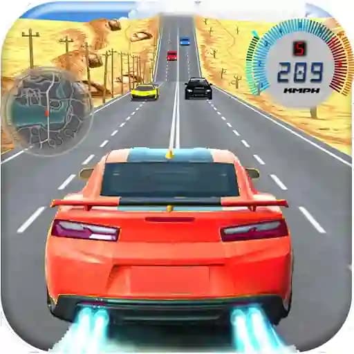 Car Racing in Fast Highway Traffic cover