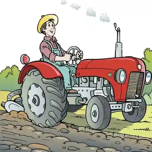 Cartoon Tractor Puzzle cover