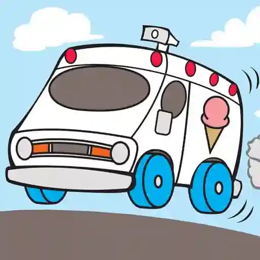 Cartoon Trucks Slide cover