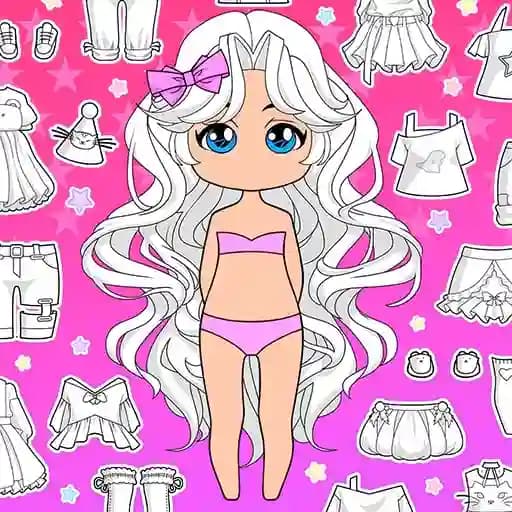 Chibi Doll Coloring & Dress Up cover