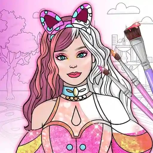 Dress Up Games & Coloring Book cover