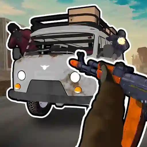 Road Chase. Shooter Realistic Guns cover