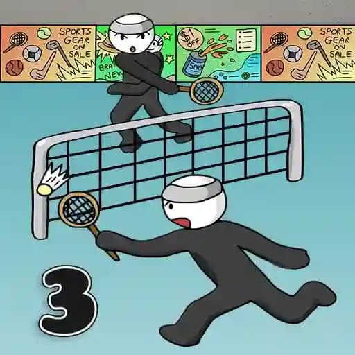 Stick Figure Badminton 3 cover