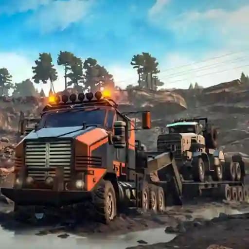 Trucks in Mud Jigsaw cover